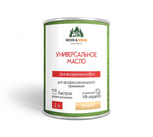 Приобрести ЦВЕТНОЕ УНИВЕРСАЛЬНОЕ МАСЛО WOOD & HOUSE Серия ПРОФИ в Щелково, Московская область