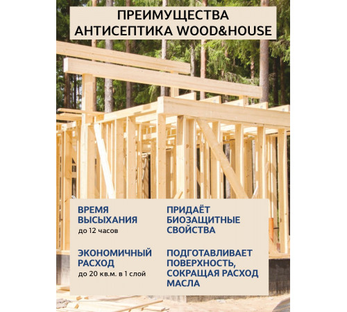 Заказать ГРУНТОВОЧНЫЙ АНТИСЕПТИК WOOD & HOUSE в Щелково, Московская область